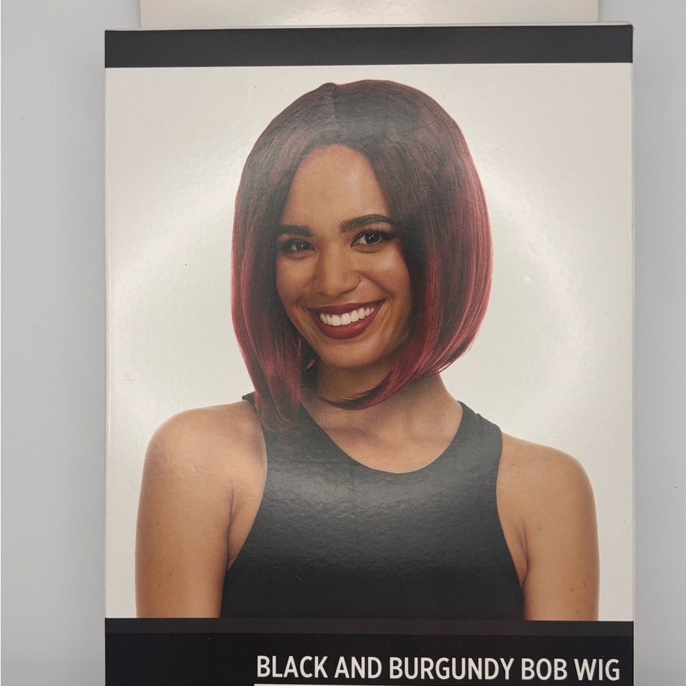 Elegant Burgundy and Black Bob Wig